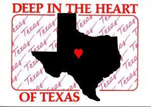 Texas Map and Heart Deep In The Heart Of Texas