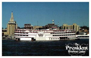 Postcard CASINO SCENE Davenport Iowa IA AQ0594