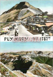 Modern Postcard At the Summit of Puy Mary Puy Mary Panorama Beautiful (Alt 17...