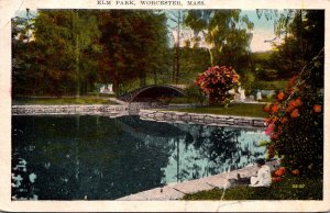 Massachusetts Worcester Scene Elm Park 1929
