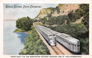 Vista Dome twin zephyrs Vista dome cars Railroad, Misc. Unused 