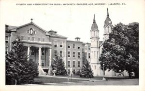 Nazareth Kentucky College Admin Bldg Antique Postcard K83091