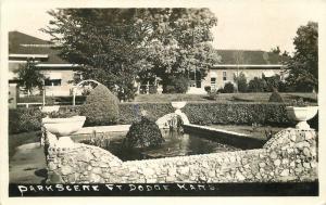 1940s Dodge City Kansas Park Scene Ft Dodge Kansas RPPC real photo 2248