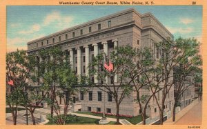 White Plains NY-New York, Westchester County Courthouse, Vintage Postcard