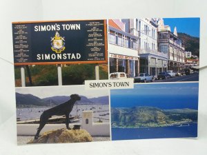 St George Street Simons Town Soutth Africa Vintage Multiview Postcard