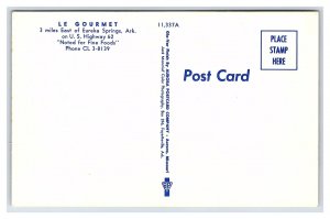 Le Gourmet Eureka Springs Arkansas Postcard
