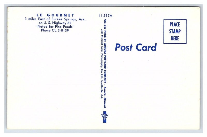 Le Gourmet Eureka Springs Arkansas Postcard