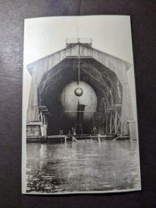 1900 Mint Zeppelin RPPC Postcard P40 in Hangar