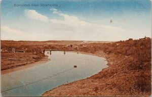 Edmonton from Strathcona Alberta River Bridge Leduc Duplex Cancel Postcard E82