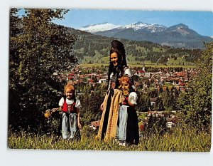 Postcard Allgäuer Tracht Allgäu Alps Oberstdorf Germany