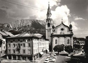 Postcard Cortina Piazza Roma Chapel And Hotel Building Rome Italy