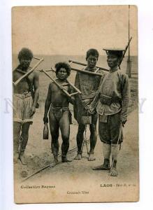 190691 LAOS criminals Khas punishment Vintage postcard