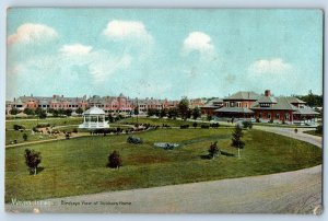 Marion Indiana Postcard Birds Eye View Soldiers Home Buildings Field 1910 Posted