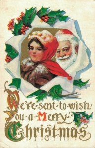 Merry Christmas - Vintage Santa Claus Best Vintage Postcard - Mrs Claus - 03.09