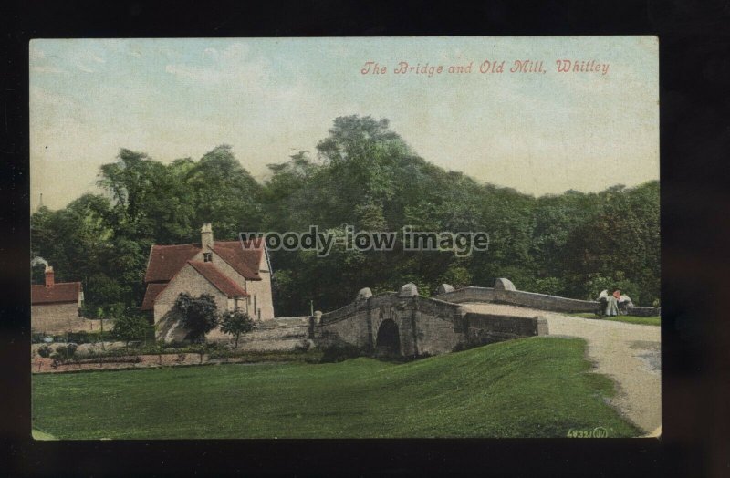 TQ3453 - Warwickshire - Humpback Bridge & Old Mill at Whitley - postcard