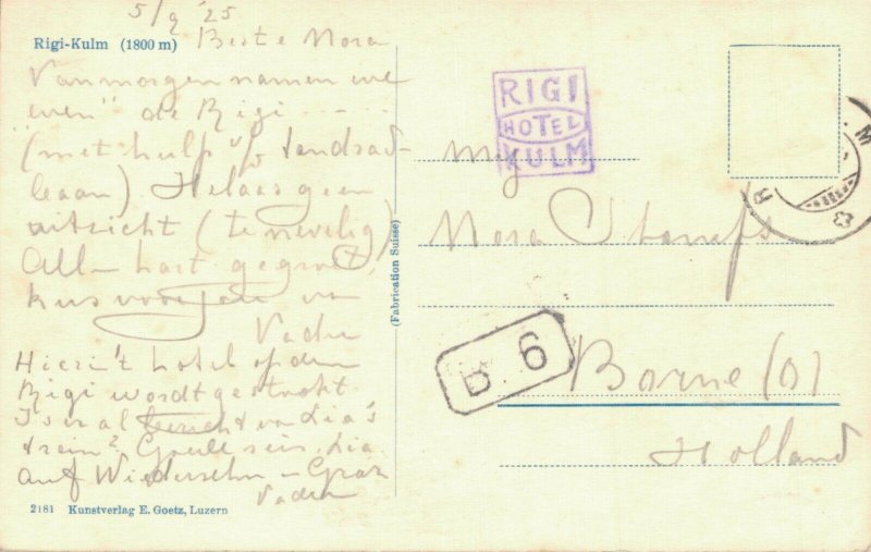 Switzerland Rigi Kulm RPPC 04.81