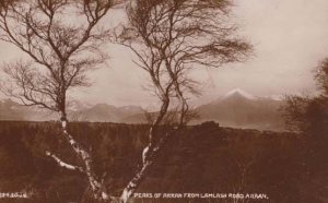 Lamlash Road Arran Hills Peaks Ayrshire Antique Real Photo Rare Postcard