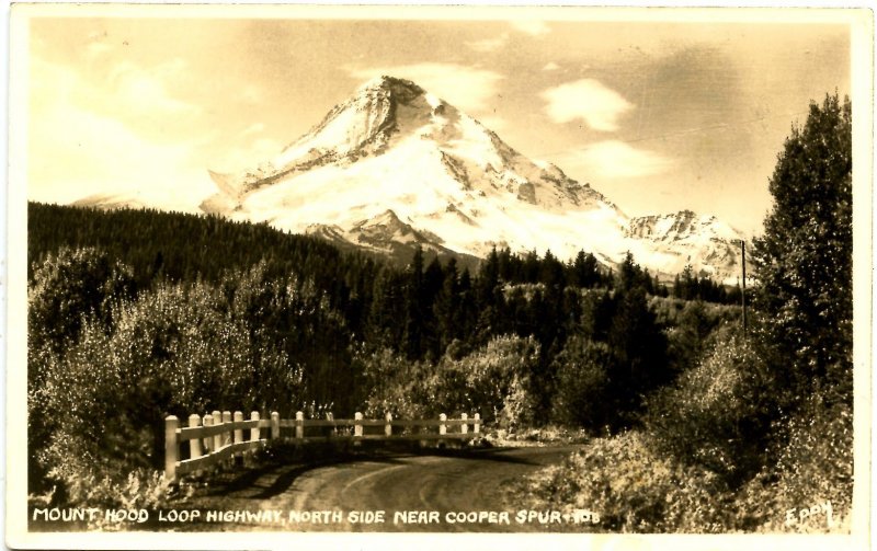 OR - Mount Hood. Loop Highway, North Side Near Cooper Spur  *RPPC