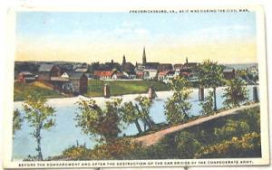 A3135    FREDERICKSBURG,  VA.   POSTCARD,  1860 VIEW