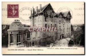 Postcard Old Salies de Bearn Grand Hotel Bellevue