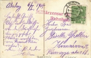 czech, ODERBERG BOHUMÍN, Teil der Hauptstrasse (1915) Silesia Postcard