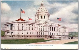 State Capitol Building Saint Paul Minnesota MN Grounds Historical Postcard