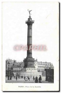 Postcard Old Paris Bastille Square