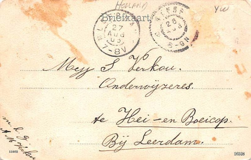 Velp bij Arnhem Holland 1903 Missing Stamp 