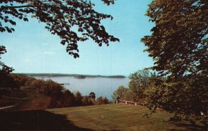 Vintage Postcard View Northpoint Harbor Vanderbilt Museum Long Island New York