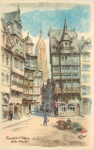 Postcard Germany Frankfurt Alter Market Fischer 23-4714