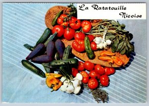 La Ratatouille Nicole, French Recipe Postcard Signed Emile Bernard