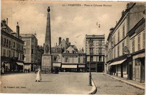 CPA CHARTRES - Place et Colonne Marceau (178574)