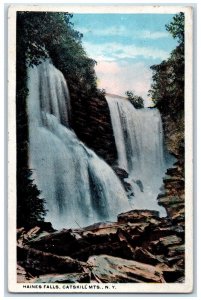 1918 Haines Falls Catskill Mountain Lake River New York Vintage Antique Postcard