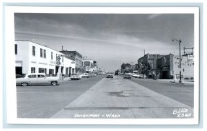 c1950's Main Street View Of Davenport Washington WA RPPC Photo Vintage Postcard 