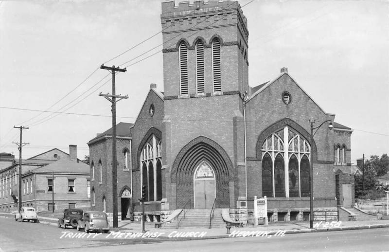 Keokuk Iowa Trinity Methodist Church Real Photo Antique Postcard K104453