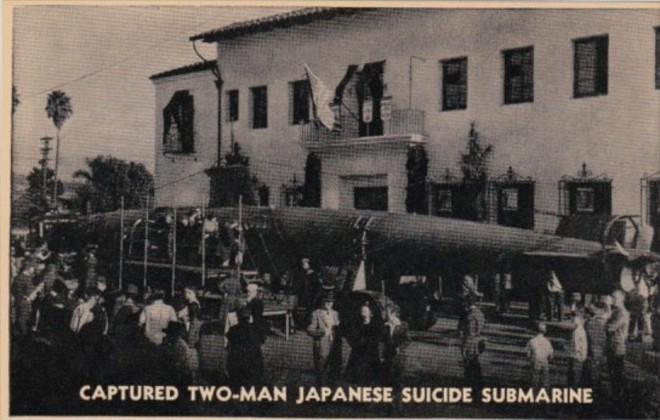 Hawaii Captured Two-Man Japanese Suicide Submarine Captured Off Oahu Island 8...