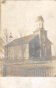 DC1/ Amanda Ohio RPPC Postcard c1910 Presbyterian Church Building 19