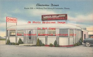 PA, Harrisburg-Lancaster, Pennsylvania, Clearview Diner, Mellinger No 82065