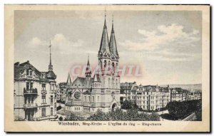 Old Postcard Wiesbaden Ringkirche L & # 39eglise the ring Ring Church