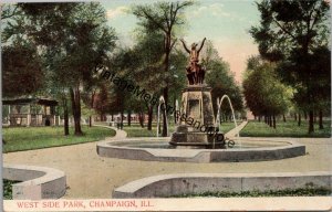 West Side Park Champaign IL Postcard PC333