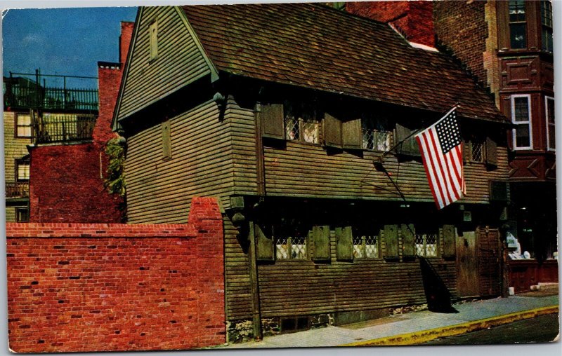 Postcard MA Boston - Paul Revere House
