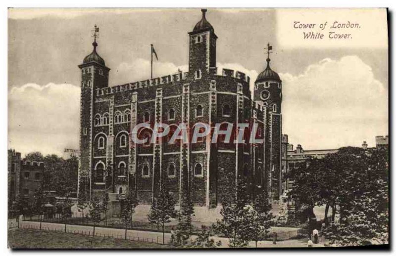 Old Postcard Tower of London White Tower