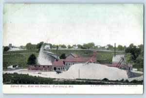 1911 Aerial View Empire Mill Mine Roaster Platteville Wisconsin Antique Postcard