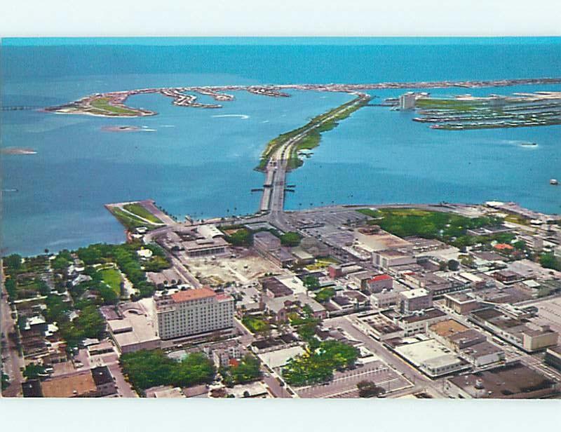 Unused Pre-1980 AERIAL VIEW Clearwater Beach Florida FL A4580