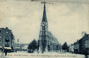 CPA Nord TOURCOING L'Église St-Christophe (984039)