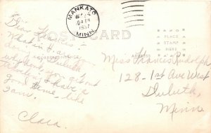 J17/ Mankato Minnesota RPPC Postcard c1930s Front Street Stores Autos 57
