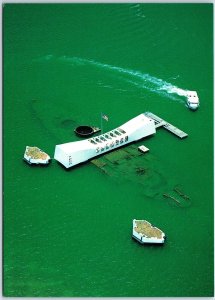 VINTAGE CONTINENTAL SIZED POSTCARD A DAY WHICH WILL LIVE IN INFAMY USS ARIZONA 