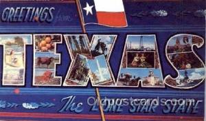 Large Letter State Greetings From Texas Unused close to perfect corners