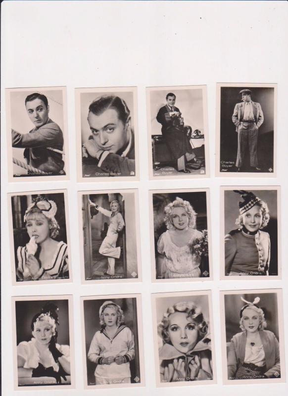 FILM CINÉMA MOVIE 100 Vintage ROSS Real Photo CIGARETTE Cards 1930's