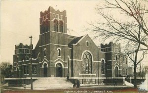 Kansas Hutchinson First ME Church C-1910 RPPC Photo Postcard 22-3342